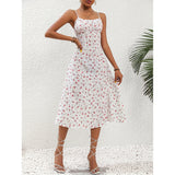 Polka Dot Suspender Maxi Dress – Summer Split Style
